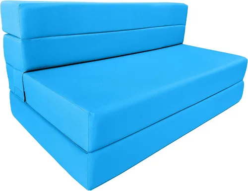 Miniatura 11 de D&D Futon Furniture Colchón plegable de espuma, tumbona para silla, sofá cama de estudio, tamaño Queen 80 x 60 x 6 pulgadas (negro)