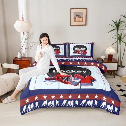 Miniatura 14 de Boy Basketball Comforter Set Twin Size,Ball Sport Games Bedding Sets 2Pcs for Girls Boys Teens Room Decor,Basketball Player Silhouette Duvet Insert