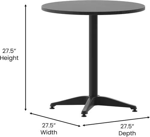 Miniatura 3 de Mesa circular de aluminio con base para interiores y exteriores, Multicolor