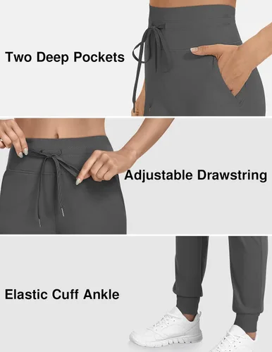 Miniatura 4 de TARSE Pantalones deportivos para mujer con bolsillos y cordón para correr