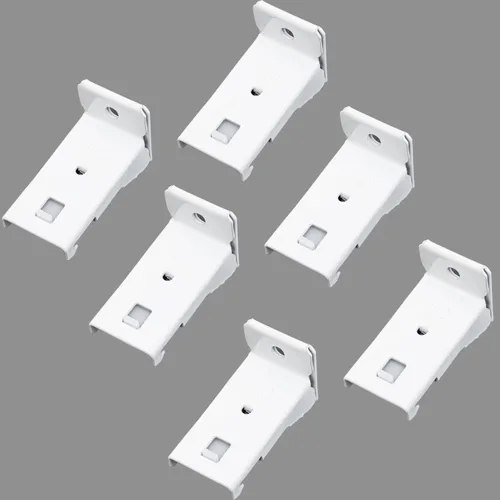 Miniatura 15 de MaKefeile Sistema de rieles de cortinas de techo, rieles de cortina flexibles y flexibles para montaje en techo, riel deslizante de aluminio Blanco