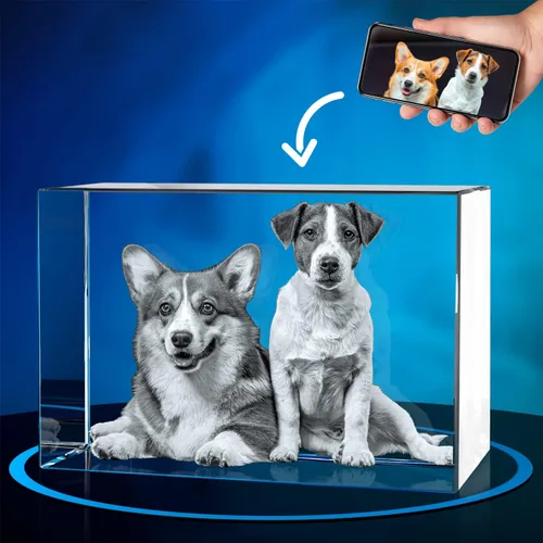 Miniatura 33 de ArtPix 3D Foto de cristal, regalos conmemorativos personalizados para perros con tu propia foto para los amantes de los perros, dueños de mascotas