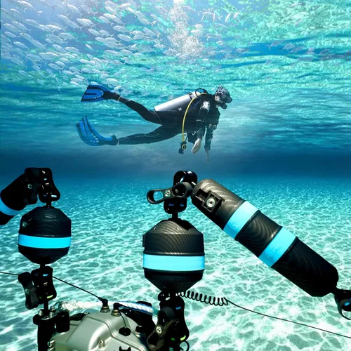 Miniatura 2 de Brazo flotante D52-220 Buceo Flotación Diveces Soporte con Nauticam Bayoneta Montaje para Fotografía Subacuática Cámaras Bandeja Video Luz