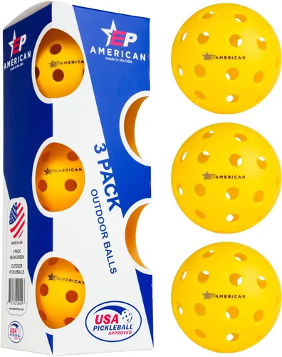 Miniatura 10 de EPAMERICAN Pelotas de pickleball para exteriores aprobadas por USAPA - Pelotas de pepinillo para jugar al aire libre Sin puntos muertos, rebote