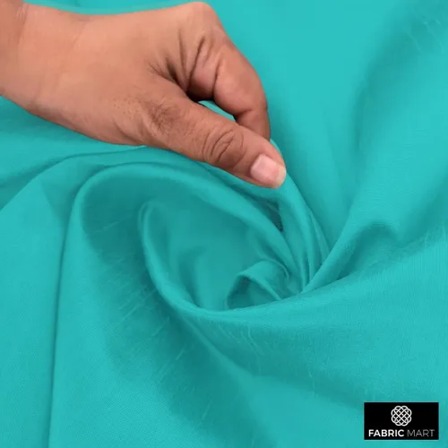 Miniatura 3 de Fabric Mart Direct The Yard, tela de seda Aqua Art de 1 yarda, 42 pulgadas de ancho, seda sintética de color sólido, tela de tapicería azul al por