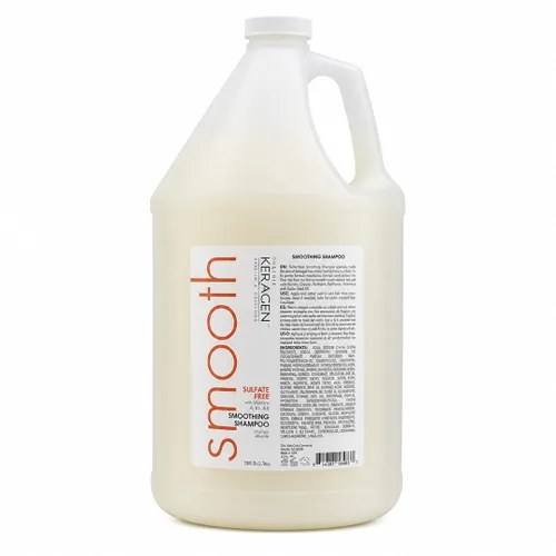 KERAGEN Champú suavizante sin sulfato – Queratina, colágeno, pantenol y aceite de jojoba para cabello teñido y dañado | Barra trasera de salón y uso
