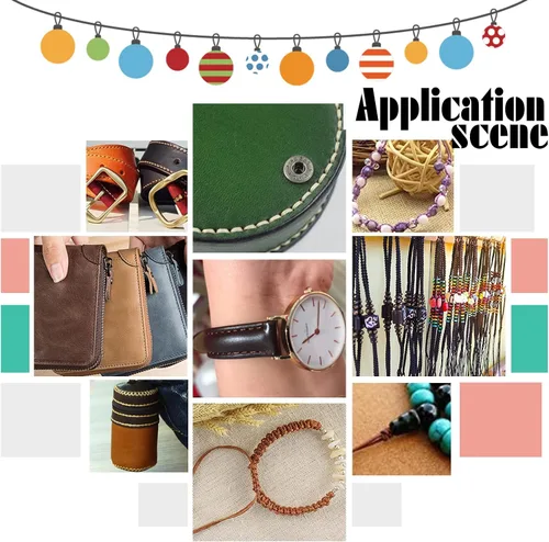 Miniatura 4 de PH PandaHall Cordón de algodón encerado de 0.039 in, 400 yardas, hilo encerado en tono tierra para hacer pulseras, collares y joyas