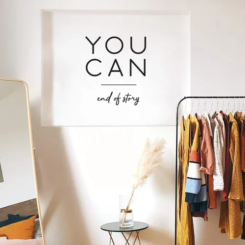 Miniatura 2 de Calcomanía de vinilo para pared, con texto en inglés «You Can End of Story», 25 x 22 pulgadas, citas motivacionales positivas para el hogar