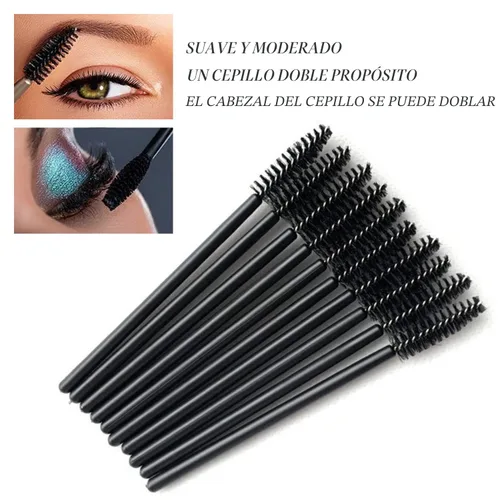 Miniatura 7 de GUMIKE - 100 piezas de cepillos desechables para pestañas y maquillaje, para extensión de pestañas y cejas (negro)