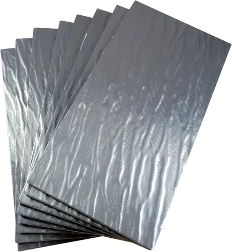 Miniatura 9 de XUANINY 32 azulejos de metal para salpicaduras de metal autoadhesivos, mosaico de aluminio autoadhesivo, adhesivo de pared 3D para cocina metro