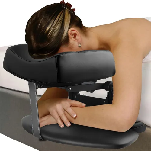 Miniatura 13 de TOROKOM Soporte ajustable para reposacabezas y almohada facial (color negro)