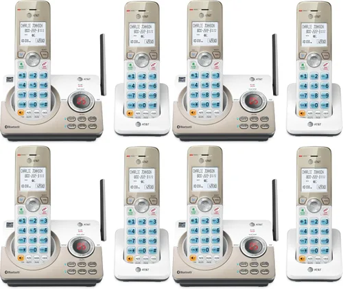 Miniatura 19 de AT&T DECT 6.0 Teléfono inalámbrico, 4 auriculares, bloqueador de llamadas inteligente, conexión Bluetooth a celda, contestador automático, pantalla