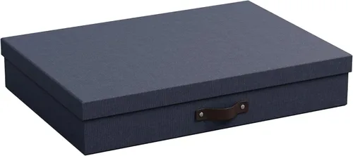 Bigso Sverker Caja de almacenamiento de fibra de lona legal y artística | Caja de almacenamiento para álbumes de recortes para papeles sueltos y más