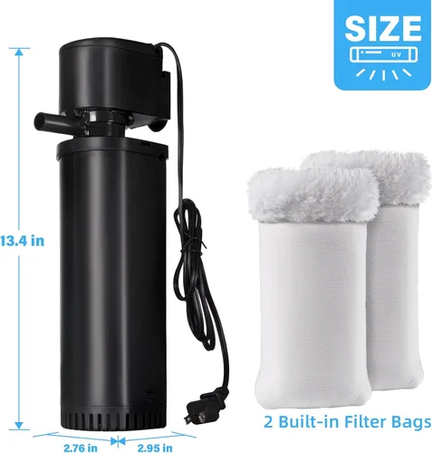 Miniatura 7 de TARARIUM Filtro de inmersión en frío de 400 GPH para saneamiento U-V de 100-800 galones, filtro de bañera de hielo en cápsulas frías, filtro