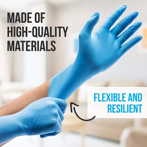 Miniatura 2 de SereneLife 100 guantes desechables de nitrilo, guantes suaves de grado industrial, guantes de nitrilo de 4 mil, sin polvo, sin látex, ambidiestros