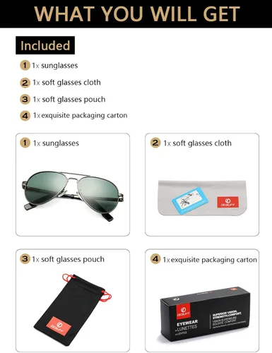 Miniatura 6 de DeBuff Gafas de sol polarizadas de aviador para niños y niñas de 5 a 18 años cara pequeña para adultos 2047in