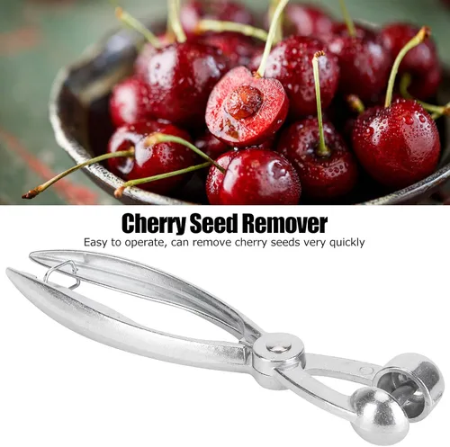 Miniatura 5 de Herramienta para deshuesar cerezas, removedor de semillas de cereza, herramienta de deshuesador de aceitunas con diseño de bloqueo que ahorra