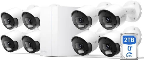 Miniatura 10 de Sistema de cámara de seguridad PoE 4K con NVR, 4 cámaras exteriores con cable de 8 MP, grabación local 24/7, sin tarifas mensuales, detección