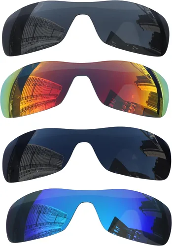 Acefrog 4 pares de lentes polarizados de repuesto para gafas de sol Oakley Antix OO9077, ajuste perfecto, inastillables, antiarañazos, paquete