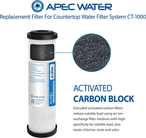 Miniatura 3 de APEC Water Systems CT-1000 Filtro de repuesto para sistema de filtro de agua potable para encimera (FI-PB1)