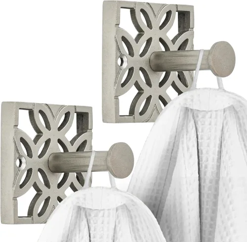 Miniatura 11 de Autumn Alley Dos Ganchos Dorados, Gancho para Toallas de Baño, Gancho para Bata Montado en la Pared - Ganchos Decorativos de Pared para Toalla