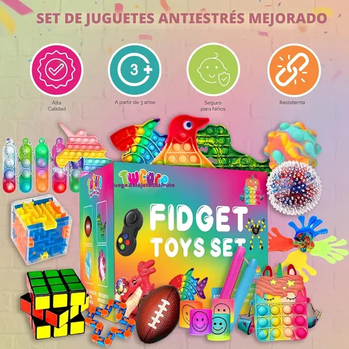 Miniatura 6 de Paquete de 120 juguetes fidget, set de regalos sensoriales pop para fiestas, regalos para niños, adultos, niños y niñas, rellenos para calcetines