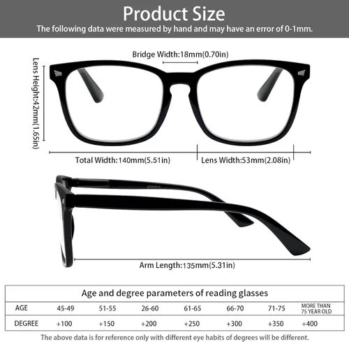 Miniatura 2 de Paquete de 5 lentes de lectura con bloqueo de luz azul, lectores de bisagra de resorte para mujeres y hombres, anteojos nerd con filtro anti rayos UV