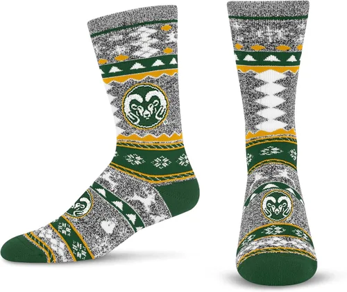 Miniatura 33 de For Bare Feet Ugly Holiday Sweater Crew Sock NCAA