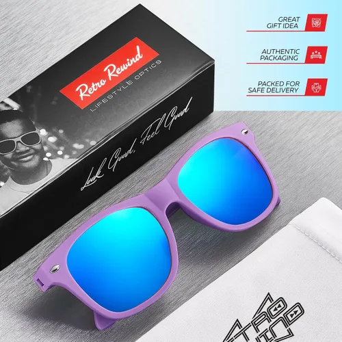Miniatura 220 de Retro Rewind Lentes de sol para niños y niñas de 3 a 12 años, inastillables, UV400, lentes de sol para niños pequeños