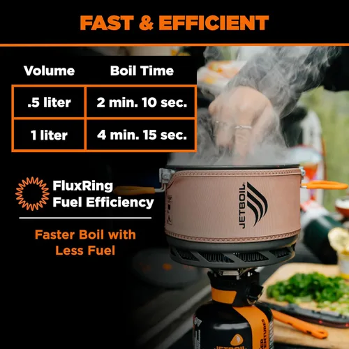 Miniatura 4 de Jetboil TrailCook - Estufa de camping y mochilero con control de calor ajustable, nuevo para 2026, color marrón