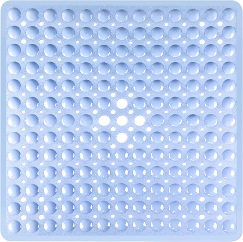 Miniatura 11 de Tapete de ducha negro antideslizante de 17 x 30 pulgadas, tamaño estándar, tapete de baño de burbujas suaves para ducha interior, tapete de baño