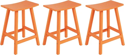 Miniatura 13 de WestinTrends Malibu - Juego de 2 taburetes para sillín para exteriores/patio, 24 alturas, color rojo