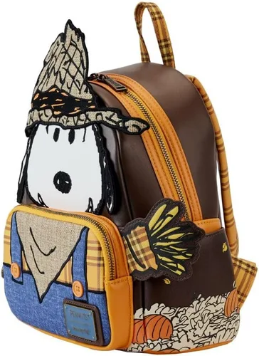 Miniatura 2 de Loungefly Mini mochila de espantapájaros Snoopy Peanuts, Marrón, Mini mochila