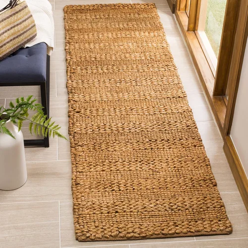 Miniatura 30 de SAFAVIEH Natural Fiber Collection - Alfombra decorativa de 2 x 3 pies, color lejía, yute hecho a mano, diseño trenzado tejido, ideal para entrada