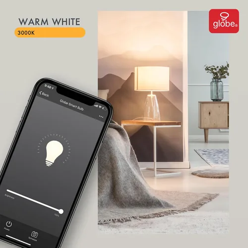 Miniatura 3 de GLOBE Electric Collection - Foco LED inteligente Wi-Fi de 10 vatios (equivalente a 60 W) esmerilado, regulable, paquete de 2, no requiere