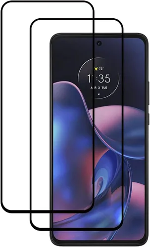 Miniatura 5 de Protector de pantalla de vidrio templado para Motorola Edge 2022 – [2 unidades] Protector de pantalla de vidrio templado negro Frontier Protector