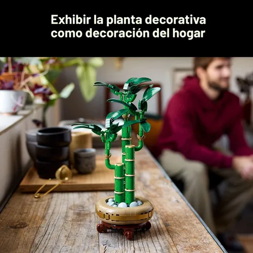 Miniatura 6 de LEGO Botanicals Lucky Bamboo Building Set – Planta artificial para decoración del hogar en interiores, adultos a partir de 18 años – Decoración