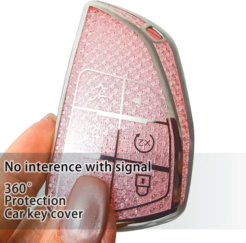 Miniatura 4 de Funda para llavero compatible con GMC Yukon Chevy Chevrolet Suburban Tahoe GM Buick 2021 2022 2023 2024 2025, 6 botones, cristal brillante