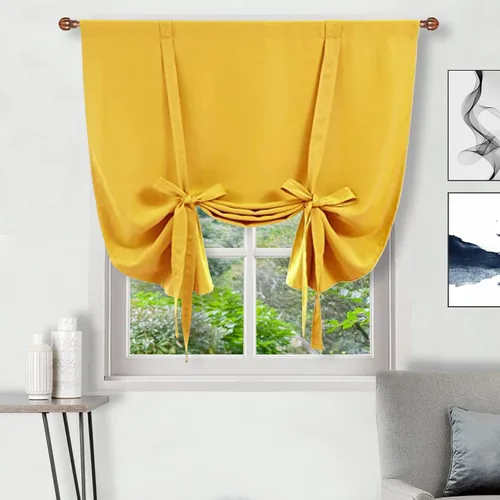 Miniatura 78 de DWCN Cortinas Opacas - Persiana Enrollable con Lazos para Ventana, Aislamiento Térmico, Oscurecimiento de Habitación, Cortinas con Bolsillo