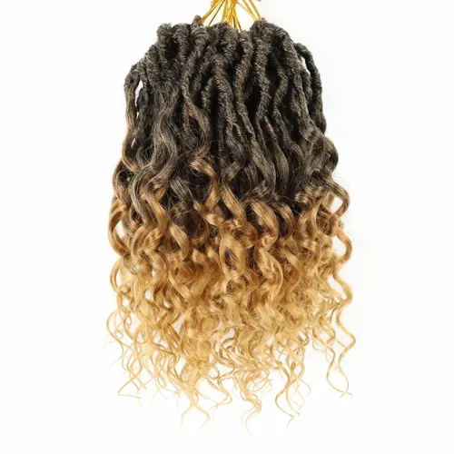 Miniatura 66 de Cabello de ganchillo para mujeres negras Goddess Locs de 14 pulgadas 8 paquetes 613 Locs falsos suaves preenganchados trenzas de ganchillo cabello