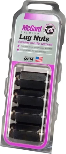 Miniatura 3 de McGard set de tuercas de cono estilo asiento (tamaño de rosca M14 x 1,5) - Juego de 4 unidades., Cromo/Negro