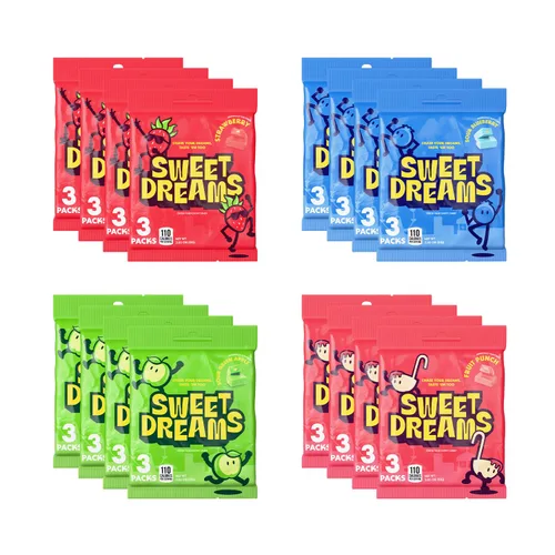 Miniatura 11 de Sweet Dreams Caramelos masticables suaves rellenos en el centro envueltos individualmente, caramelos sin gluten, tamaño de fiesta, dulces