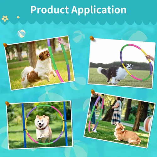 Miniatura 2 de Color Hoop - Size & Length Adjustable, Plastic Toys for Kids & Party Games, Gymnastics & Dog Agility Equipment, Christmas Wreath