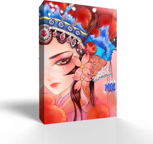 Miniatura 31 de wall26 Lienzo decorativo para pared, cuadros de personajes de ópera china, decoración de pared para el hogar, dormitorio, sala de estar, pinturas