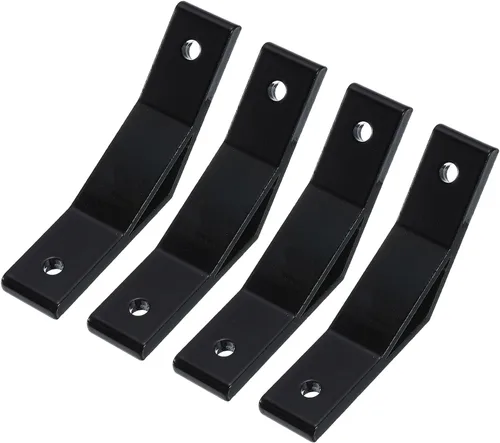Miniatura 7 de uxcell 2 soportes de esquina de perfil de aluminio de ángulo de 135 grados, conectores de junta de esquina para serie 3030 (negro)