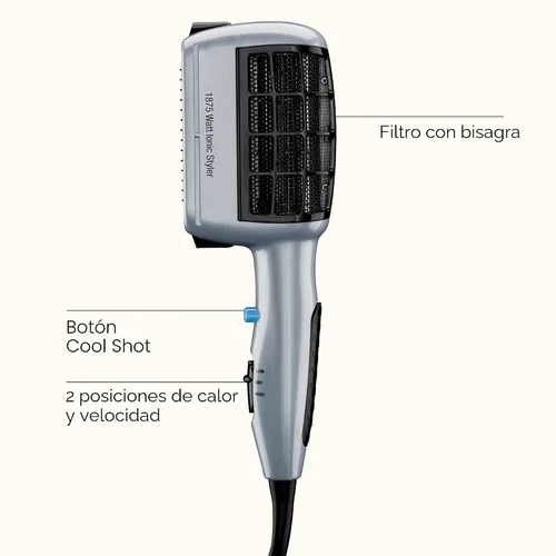 Miniatura 2 de Secador de pelo 3 en 1 Conair, secador de pelo de 1875W con 3 accesorios