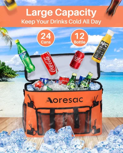 Miniatura 2 de AORESAC Enfriador de kayak detrás del asiento, impermeable para kayaks, compatible con asientos estilo silla de césped, bolsa térmica portátil