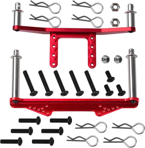 Miniatura 7 de Soportes de cuerpo delanteros y traseros de metal, postes de cuerpo, piezas de actualización compatibles con Traxxas Slash 2WD Rustler Stampede VXL