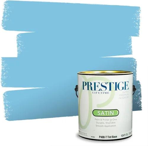 Miniatura 122 de Prestige Paints. - Base y pintura para exteriores en un solo galón, 1 galón. plano, comparable con Sherwin Williams Topsail. SW6799-PCM