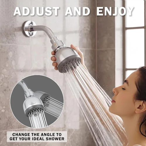 Miniatura 3 de Aqua Elegante - Cabezal de regadera de alta presión de 3 pulgadas, la mejor presión potenciada, montaje en pared, cabezal de baño para regaderas